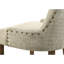 2 Beige Fabric Side Chairs - Salvaged Oak Decoration, Chair Base Construction