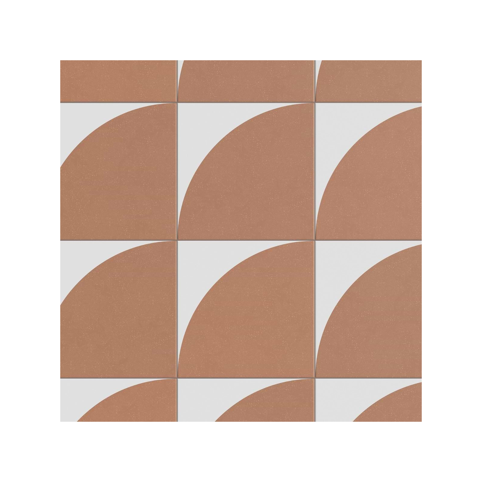 Stacy Garcia Victoria 8" x 8" Porcelain Encaustic Patterned Look Wall & Floor Tile, 7.87" W x 7.87" L, Terracotta