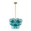 Lustre en grappe de verre bullé 1 lumière Art Deco-1272580510
