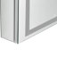 Armoire à pharmacie avec désembueur à DEL, l 36 po x H 30 po x P 5 po Aberdash, gradateur, miroir grossissant à DEL réglable 3X, prises électriques