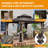 12X12FT Gazebo Metal, Mosquito Net For Outdoor Use With Galvanized Steel Double Roof & Drainage System (Brown)-123219011