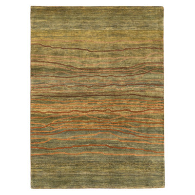 Peshawar Ziegler Green Rug 5'2" x 6'11"