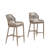 Purple Leaf Patio Upcycled Fabric Bar Stools 28" H Set Of 2 Handwoven Wicker Bar Height Stool Modern Aluminum High Bar Chairs Outdoor Wicker Barstools With Back And Cushion For Kitchen Pool Island-102483808