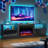70" TV Stand with 23" Electric Fireplace-520936662