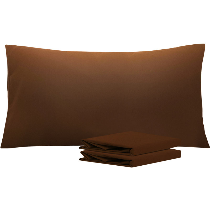 Taies d'oreiller de lit, 1800 taies d'oreiller en microfibre brossée avec fermeture à enveloppe - NTBAY, Bleu clair