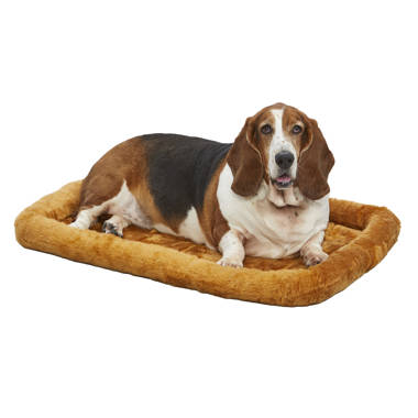 Dog Bed Long Plush Waterproof Pet Bed Comfortable Faux Fur Washable Crate  Mat for Jumbo Large Medium Dogs with Anti-Slip Backing