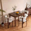 Table de salle à manger pliante en bois massif