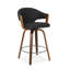 Tabouret de bar rotatif 26 po avec siège et dossier courbés-362466795