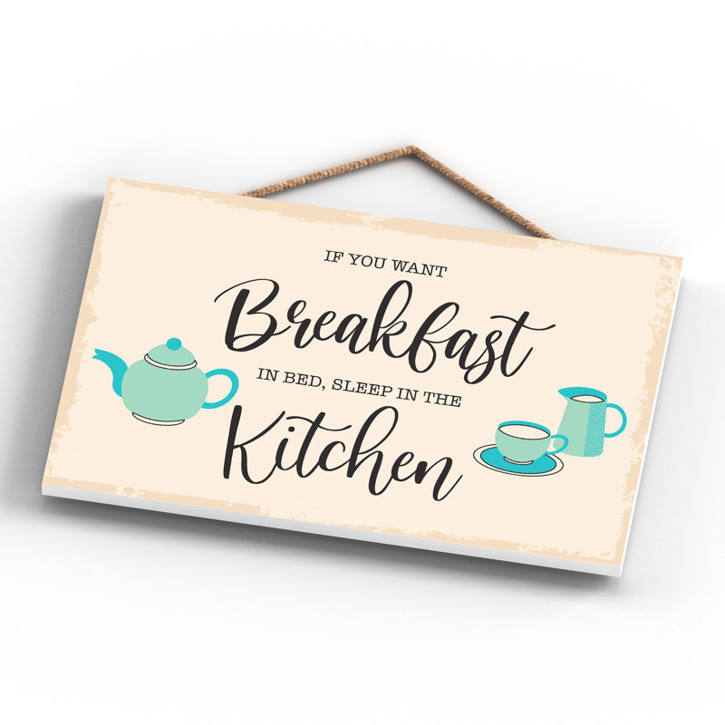 Handmade Food & Beverage Wall Decor on Wood, 18.5cm H x 28.5cm W x 0.9cm D