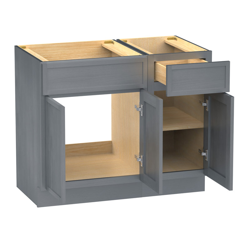 Base de meuble-lavabo simple 39 po seulement, Argent argent