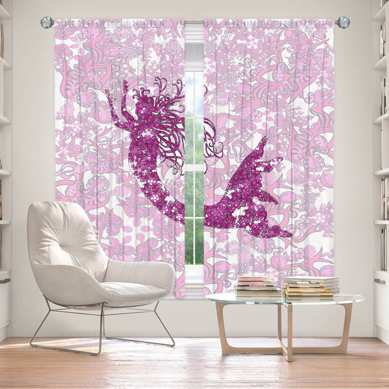 Paire de rideaux obscurcissant en polyester Rossy, L 40 po x L 82 po, Rose / rose bonbon
