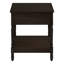 Table d'appoint, 2 niveaux, table de bout, table d'appoint, carré, table de chevet, chambre à coucher, lampe, placage brun, traditionnel