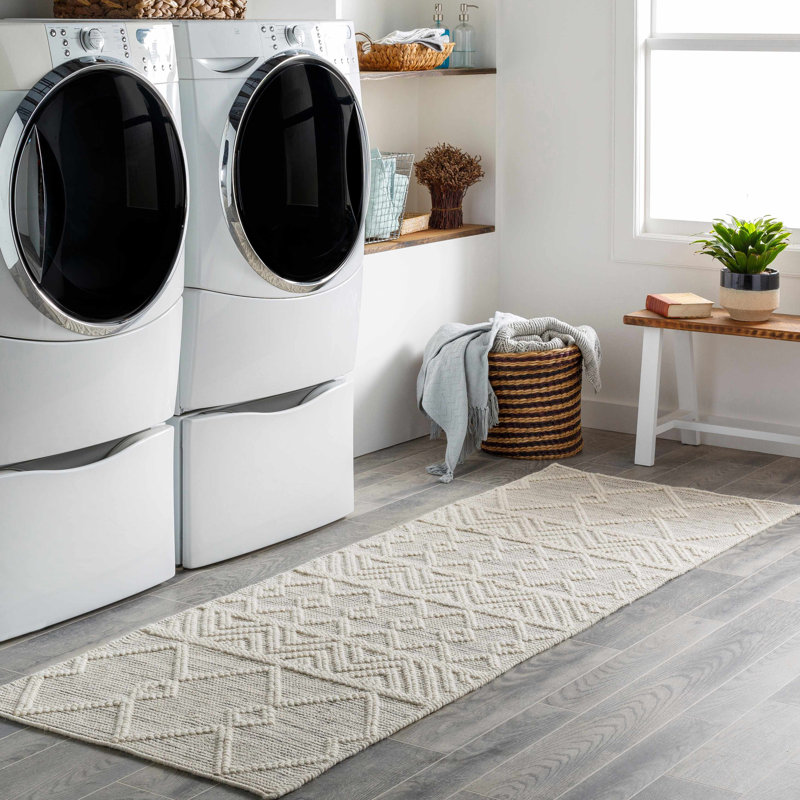 Latrissa Moroccan Wool Area Rug - Charcoal/Cream
