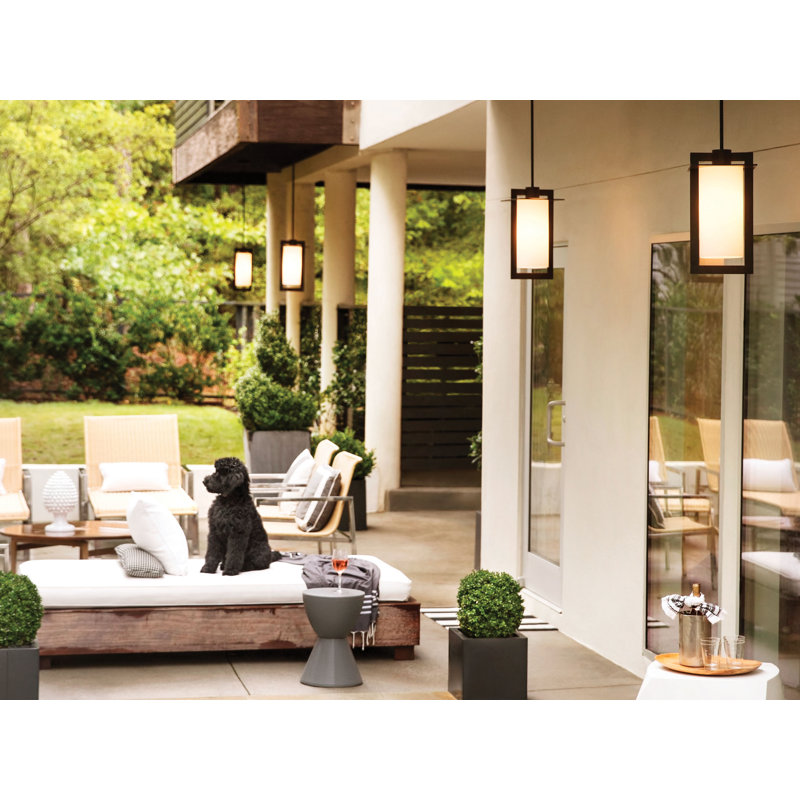 Colfax 1 -Bulb 18.8" H Mains only Outdoor Hanging Lantern, 100W Medium, Bronze