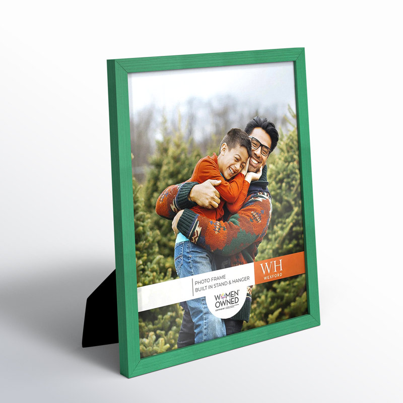 Cadre photo en bois Apolline, 11 po x 14 po, Vert émeraude