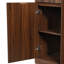 Armoire à café moderne cannelée de 39,4 po avec station de charge intégrée et mini-réfrigérateur-2043337368
