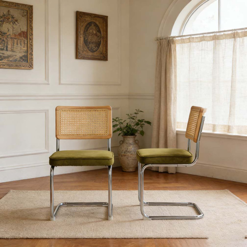 Ensemble de chaises de salle à manger moderne, Vert olive