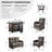 Valierius 7-Piece Patio Set With Glider Loveseat, Swivel Chairs & Fire Pit Table For Backyard, Garden-320943873