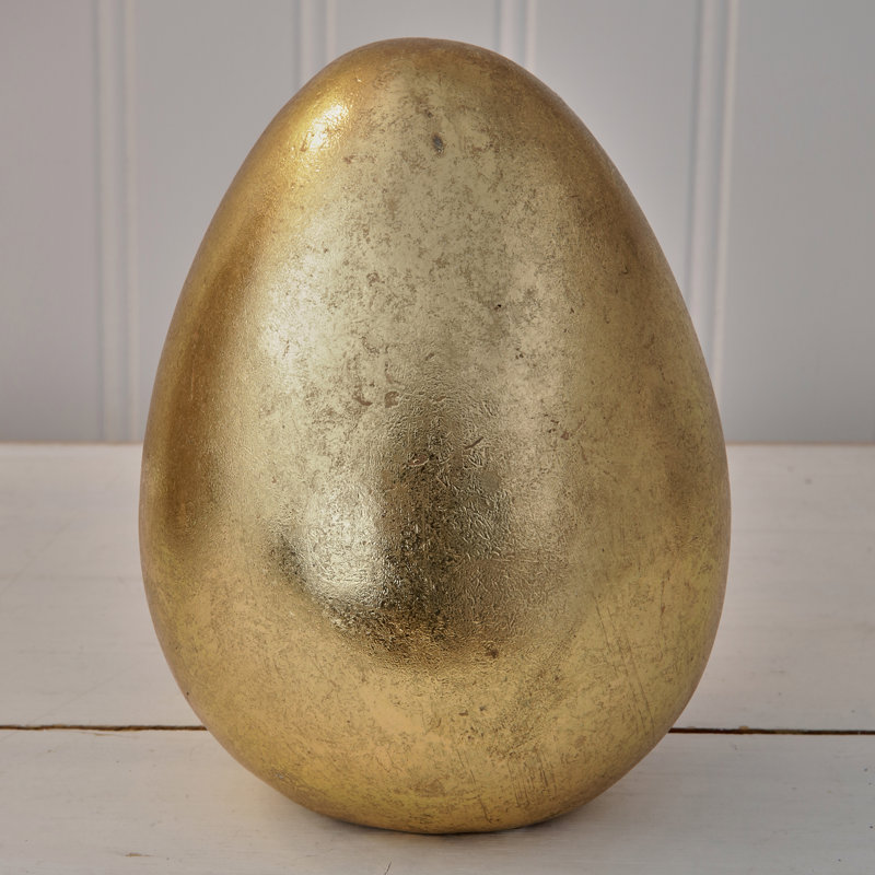 Oeuf doré en résine 6 po
