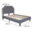 Base de lit plateforme tapissier arquée avec capitonnage Aluino - Aucun sommier tapissier requis-28940811-28940813