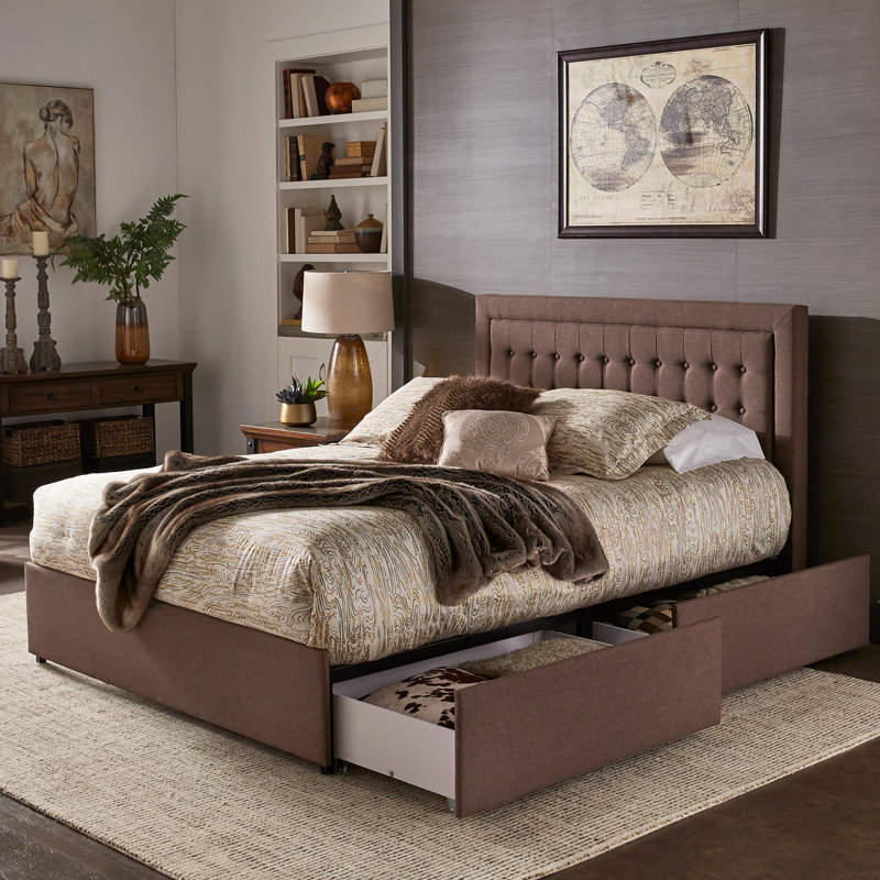 Cletus Upholstered Platform Storage Bed, Full