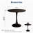 31.5" Round Dining Table With Black Pedestal Base,Mid-Century Modern Coffee Table With Mdf Table Top-842199144-852858339