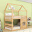 Lit double en bois avec lumière DEL, tablettes, escalier de rangement et garde-corps-1721513358