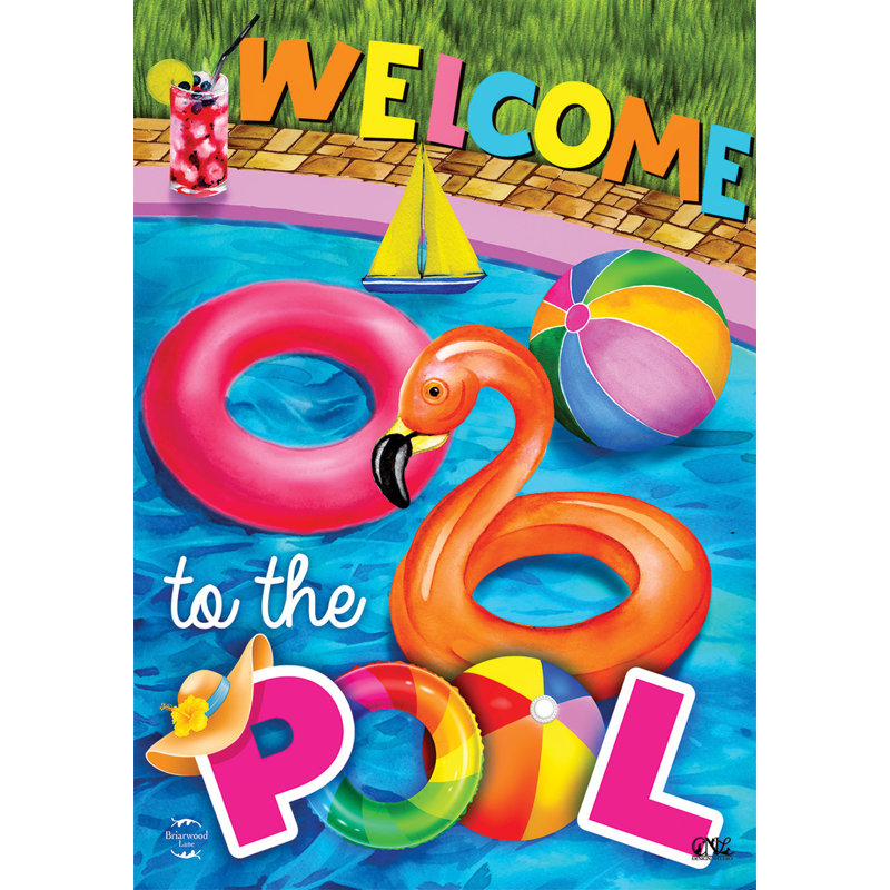 Drapeau «Welcome To The Pool Summer Garden»