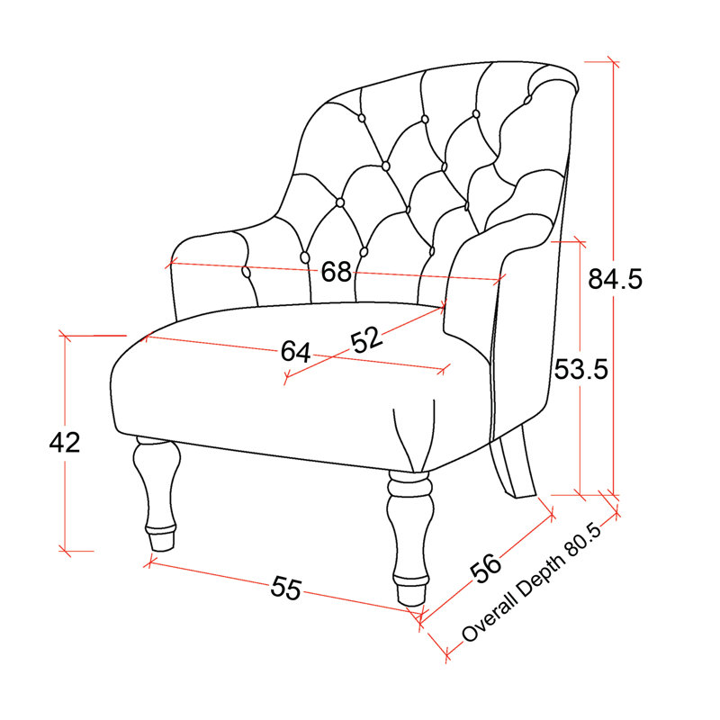YADIRA CHAIR CHARCOAL LINEN