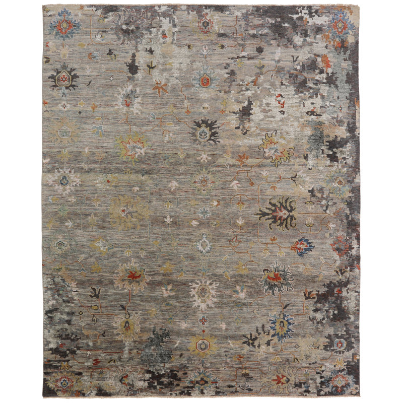 Heritage Bloom Hand Knotted Area Rug, Rectangle 12' x 15'