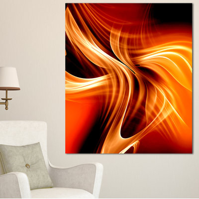 " Orange Abstract Warm Fractal Design "