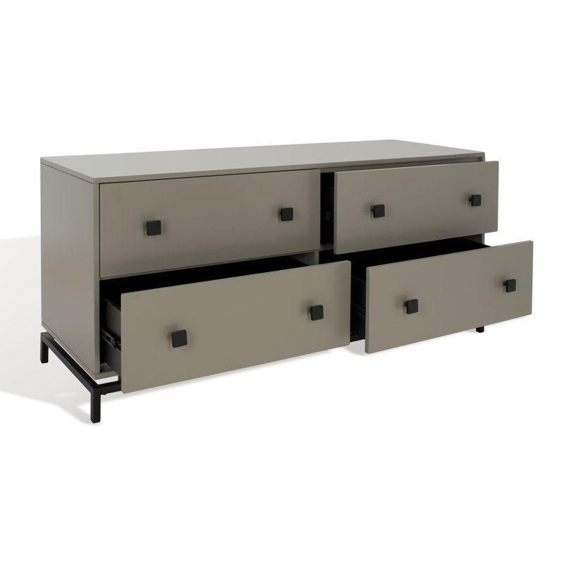 56'' W 4 - Drawer Dresser, Dark Gray