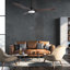 Ventilateur de plafond intelligent d'intérieur / extérieur de 52 pouces Kaj, ensemble d'éclairage à DEL à intensité variable et télécommande, fonctionne avec l'assistant Google, Amazon Alexa et les raccourcis Siri.-671862153-671862156-671862158