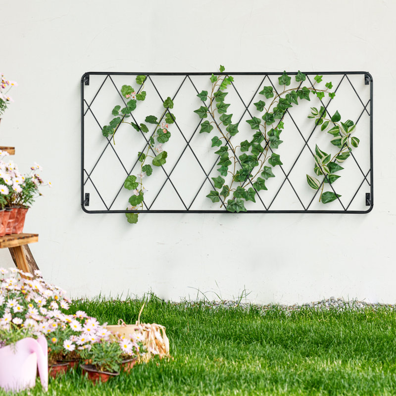 Asaf 24.1'' H x 24.1'' W Metal Lattice Panel Trellis