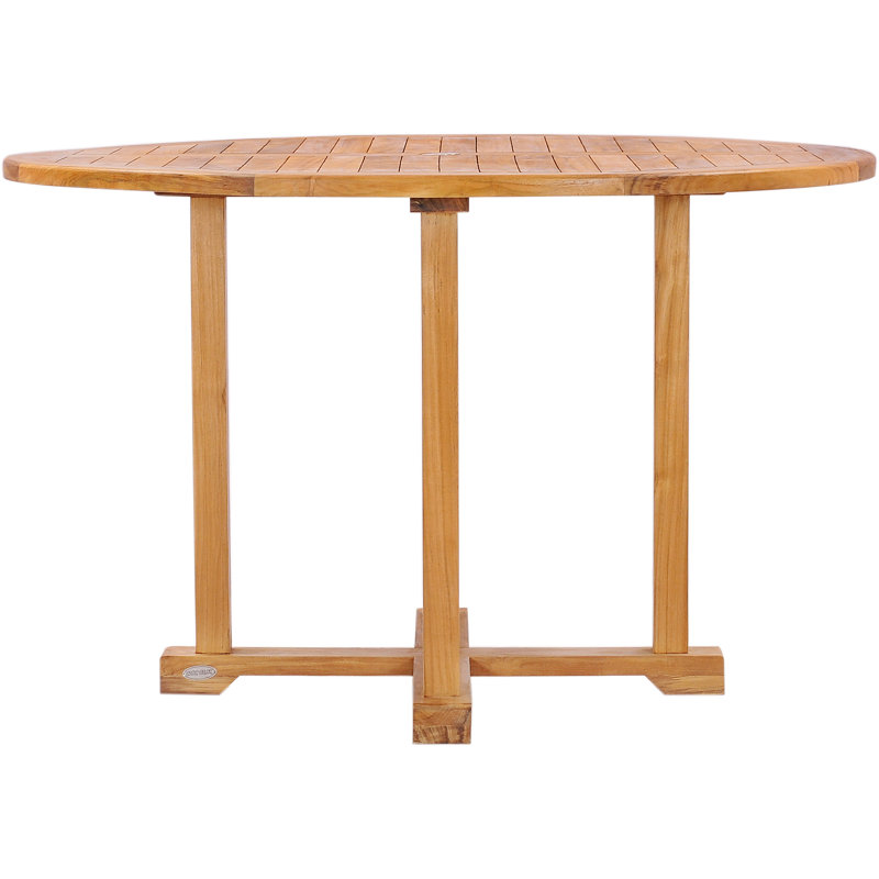 Hatteras Outdoor Round Teak Dining Table, 48"