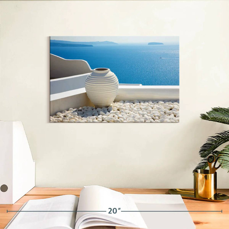 Gillard Peaceful Santorini, 8" H x 12" W