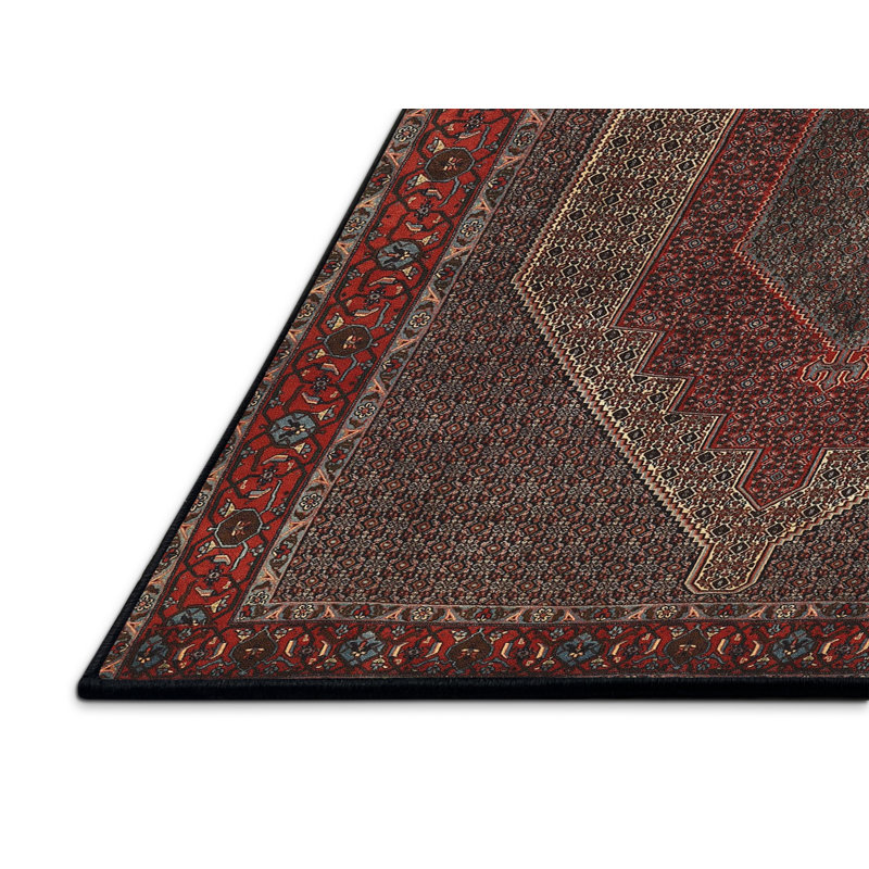 Tapis brun/gris/brun clair traditionnel, Rectangle 8 pi x 12 pi