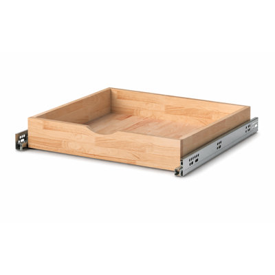  Ready-to-assemble Natural Wood Pull Out Tray Drawer Box For W24" Base Cabinet