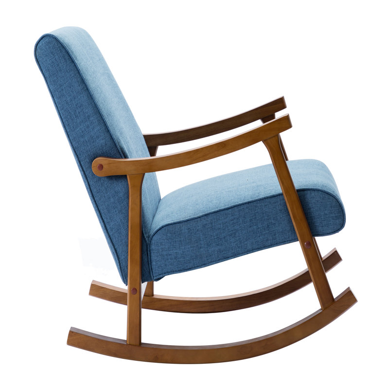 Solid Wood Rocking Chair, Blue