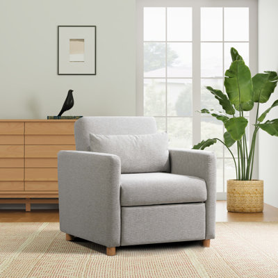 Serta Cooper 36" Convertible Accent Chair w/ Accent Pillow, Dream Coil Comfort, Easy Assembly by Serta