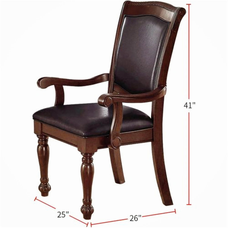 Shadae 8 - Person Solid Wood Dining Set with Rectangle Table w Leaf 2x Arm Chairs And 6x Side Chairs,Rubberwood  Dining Table Set