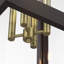 Très grande lanterne suspendue d'extérieur en bronze 4 lumières avec bougies en laiton antique