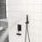 12 Inch Shower With Waterfall Tub Spout - Square Rain Head, Handheld, Oil-Rubbed Bronze, , -Balanced Valve, Wall Mounted, Easy Installation, Adjustable Water Flow, Spray Pattern System 12" Oil Rubber-120951944