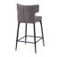 28 tabourets de bar à hauteur de comptoir de 28 po, de 2 chaises grises modernes avec repose-pieds en cuir de polyuréthane et métal rembourrés de mousse pour tabourets de 28 po (2), rembourrés et pratiques