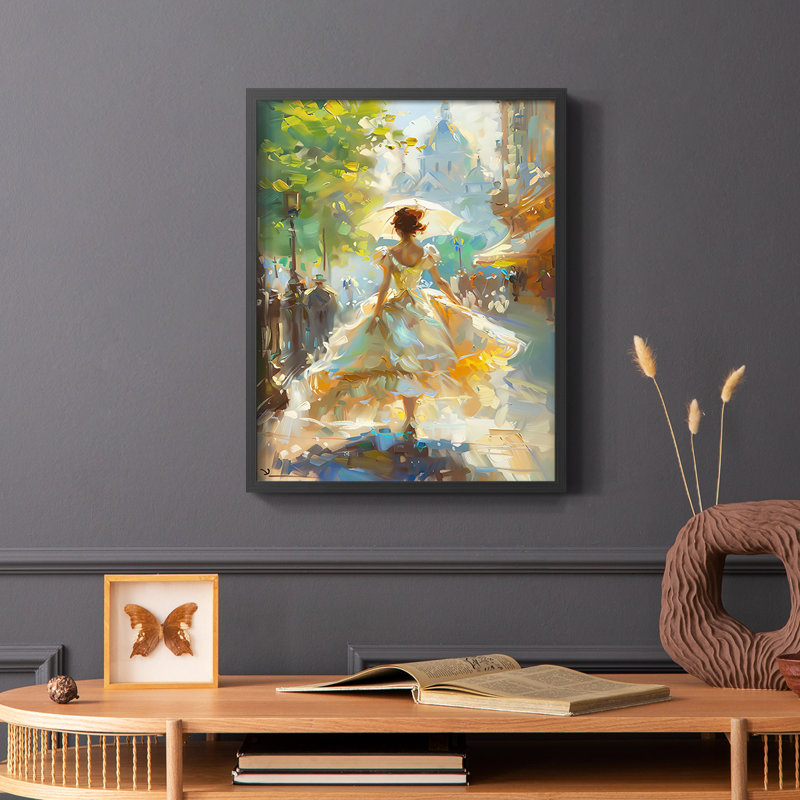 WOMEN-CLxxxix - reproduction d'art encadrée - prêt à accrocher, Noir, H 10 po x l 8 po