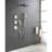 Shower System With Shower Head, Hand Shower, Slide Bar, Bodysprays, Shower Arm, Hose, Valve Trim, And Lever Handles