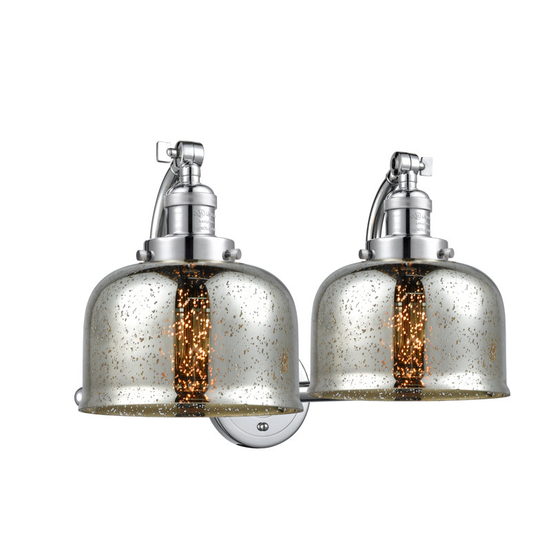Bonomo 2 - Light Dimmable Vanity Light, Polished Chrome, No Bulb Included, Silver Plated Mercury