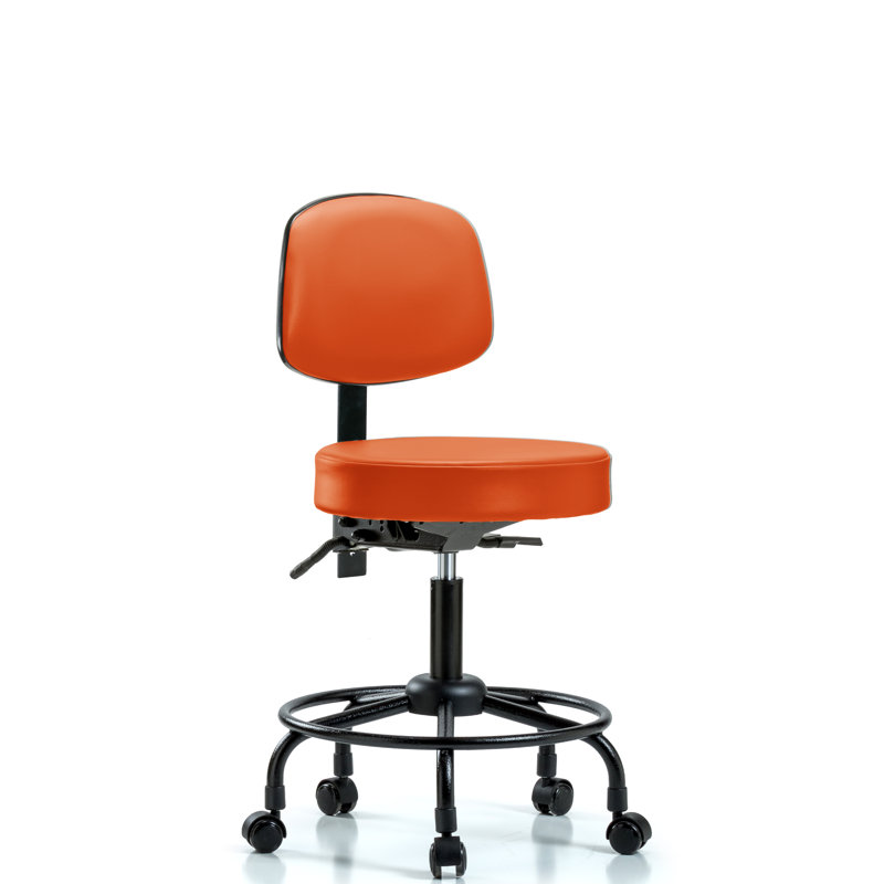 Chaise de bureau ergonomique Norma, Patins, Orange