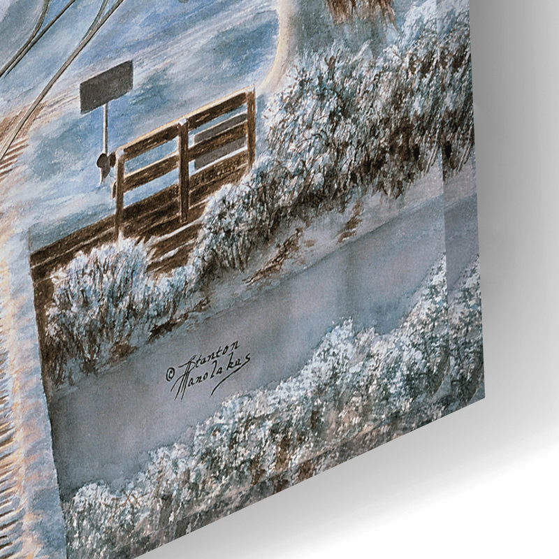 «The Homecoming» par Stanton Manolakas, art mural en verre acrylique,, H 16 po x l 24 po x P 0,2 po