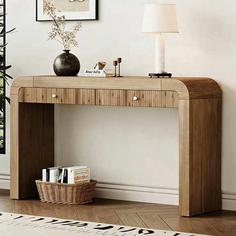 Console simple de style français, H 31,5 po x l 55,1 po x P 15,7 po